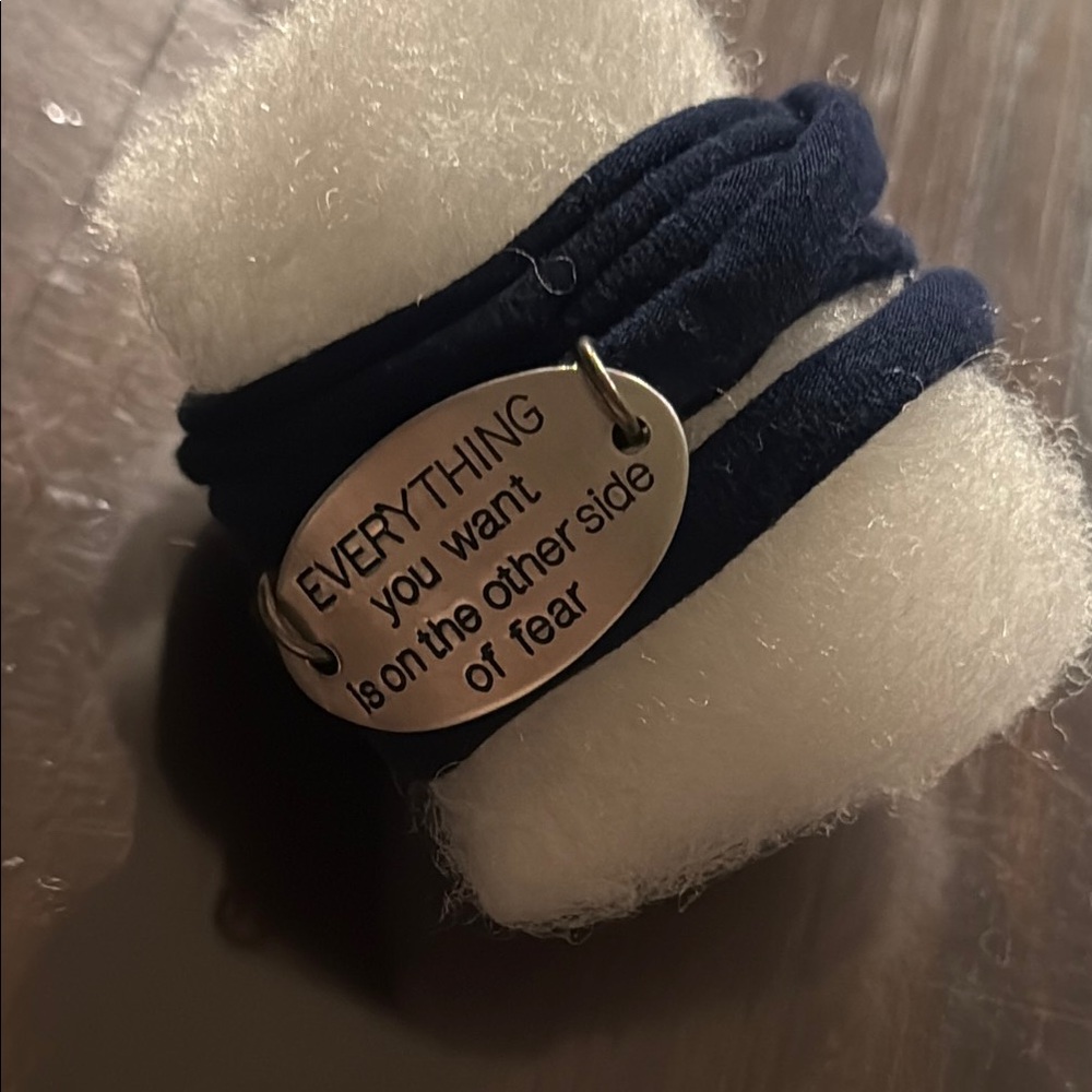 Momentum Navy Blue Wrap Bracelet with Inspirational Charm